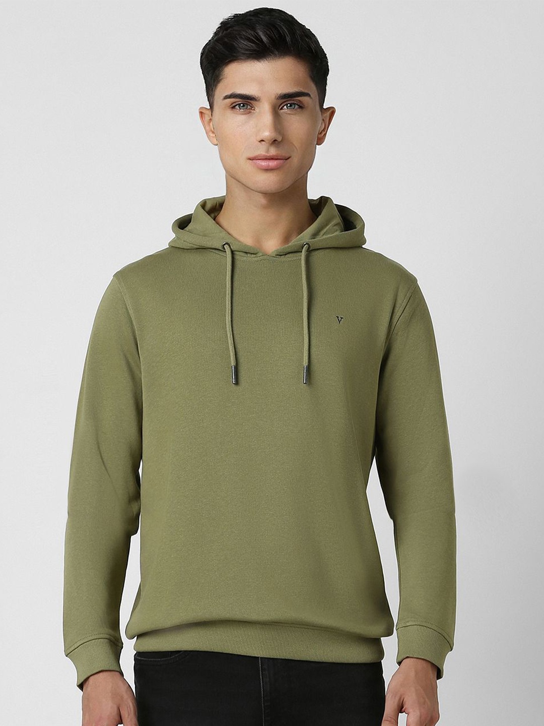 

Van Heusen Sport Men Solid Hooded Sweatshirt, Olive