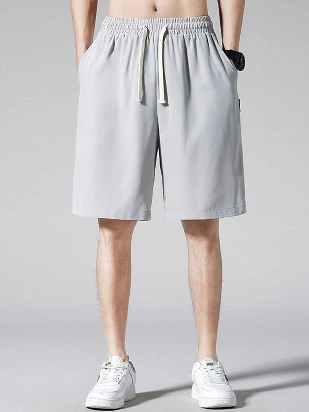 

StyleCast Men Solid Shorts, Grey