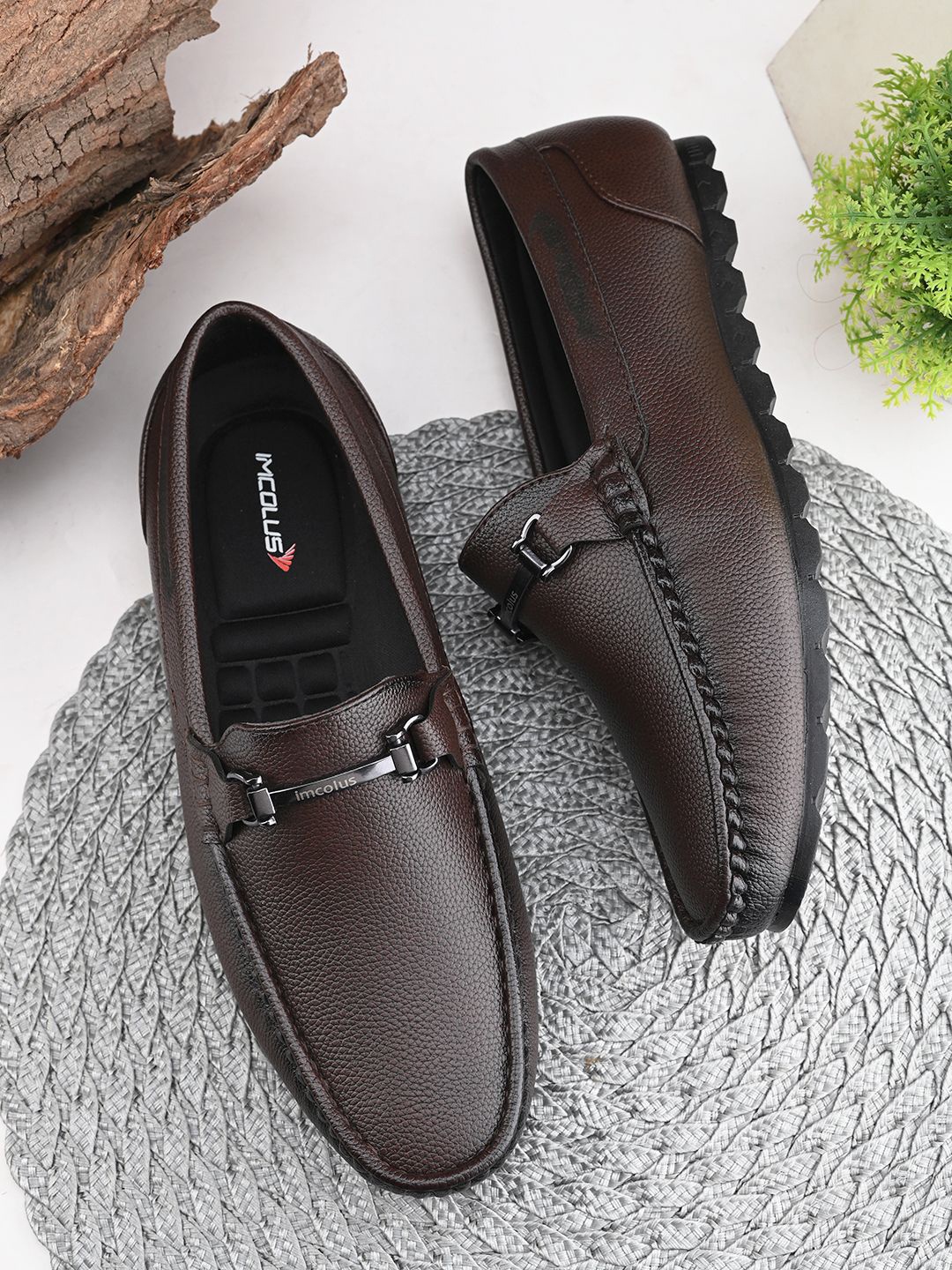

IMCOLUS Men Loafers, Brown