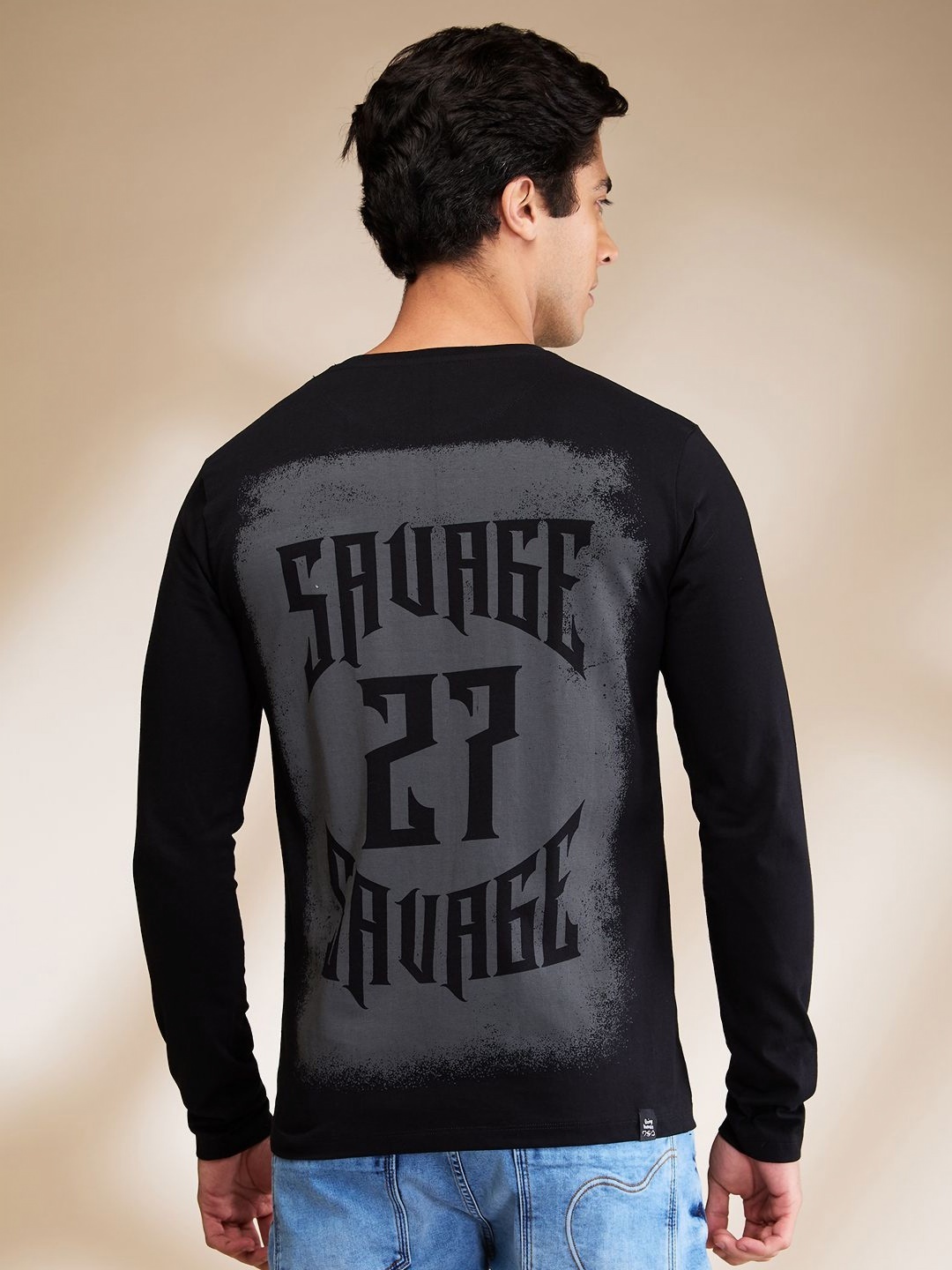 

Being Human Men Typography Printed Round Neck Cotton T-shirt, Black