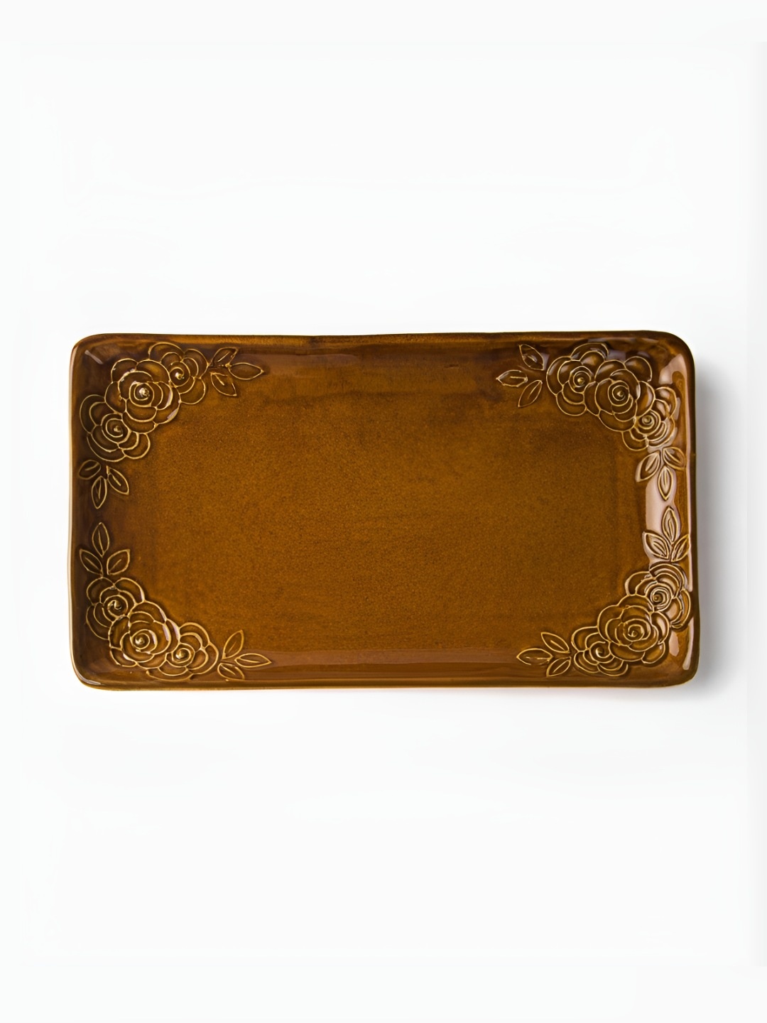 

Fabindia Yellow Textured Ceramic Food Platter