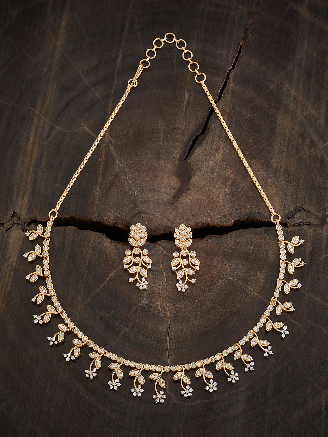 

Kushal's Fashion Jewellery Gold-Plated Cubic Zirconia-Studded Jewellery Set