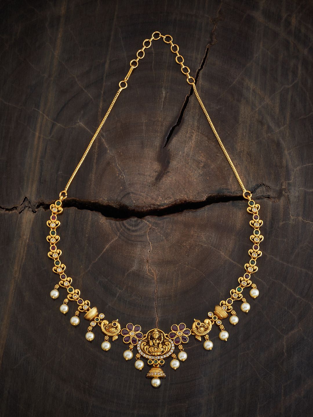 

Kushal's Fashion Jewellery Gold-Plated Beaded Antique Necklace