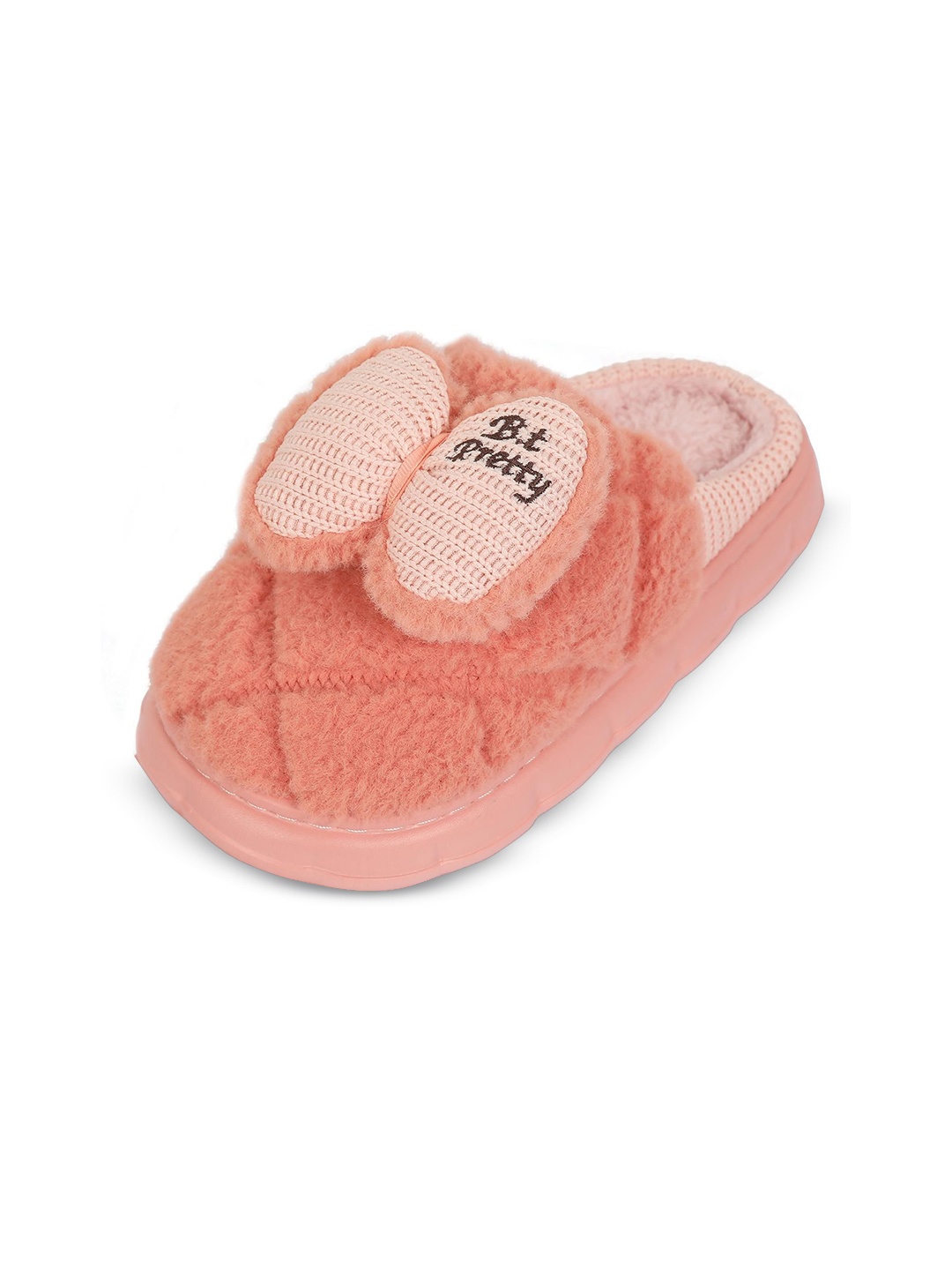 

FabSeasons Women Self Design Room Slippers, Peach