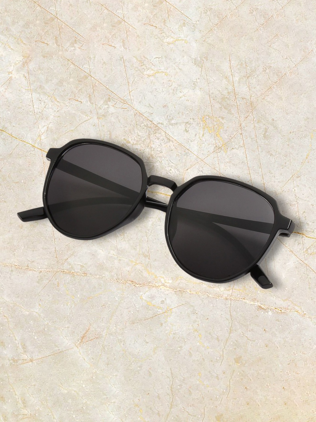 

Ted Smith Unisex Round Sunglasses with Polarised and UV Protected Lens, Black