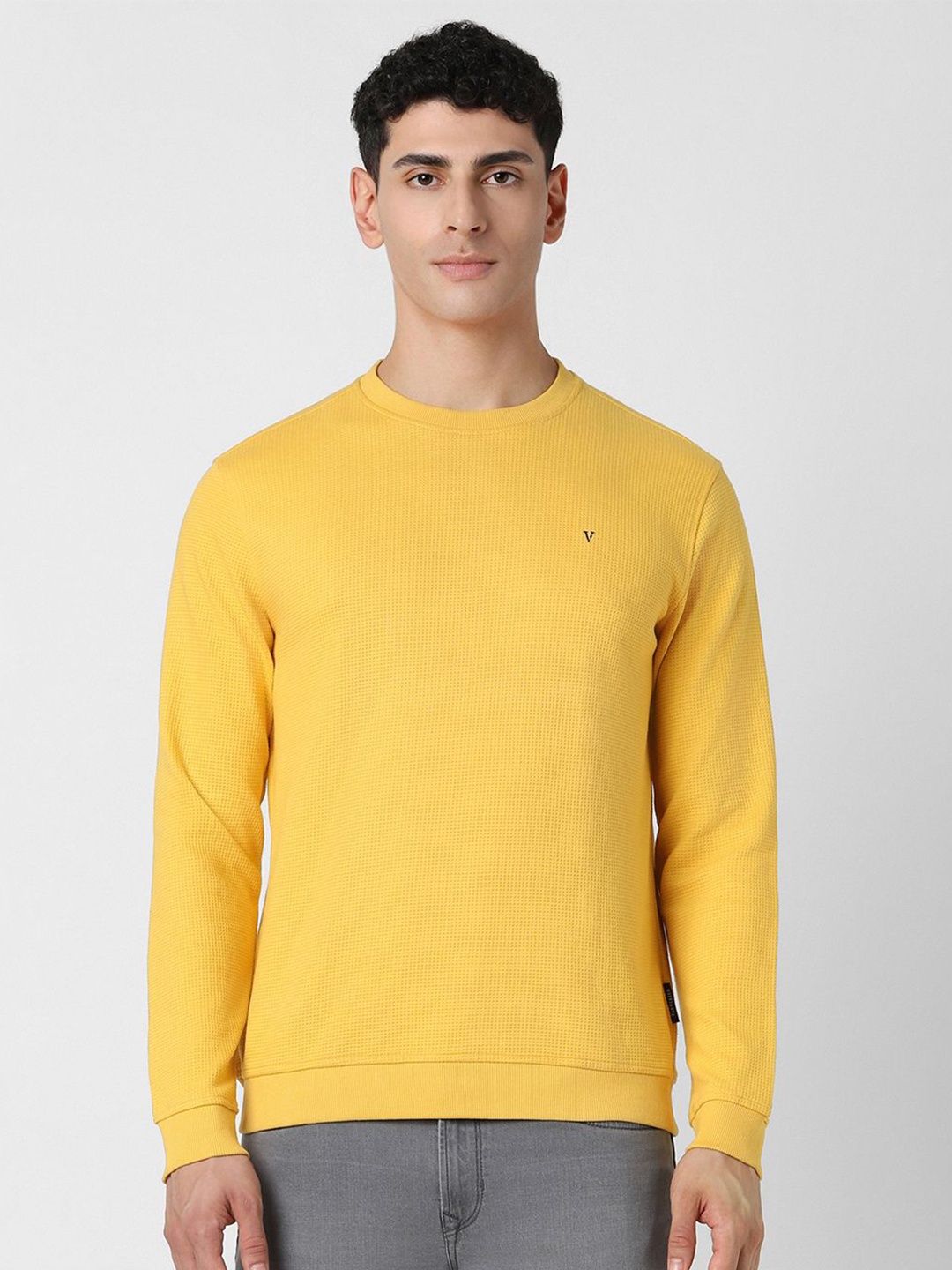 

Van Heusen Sport Men Self Design Sweatshirt, Yellow
