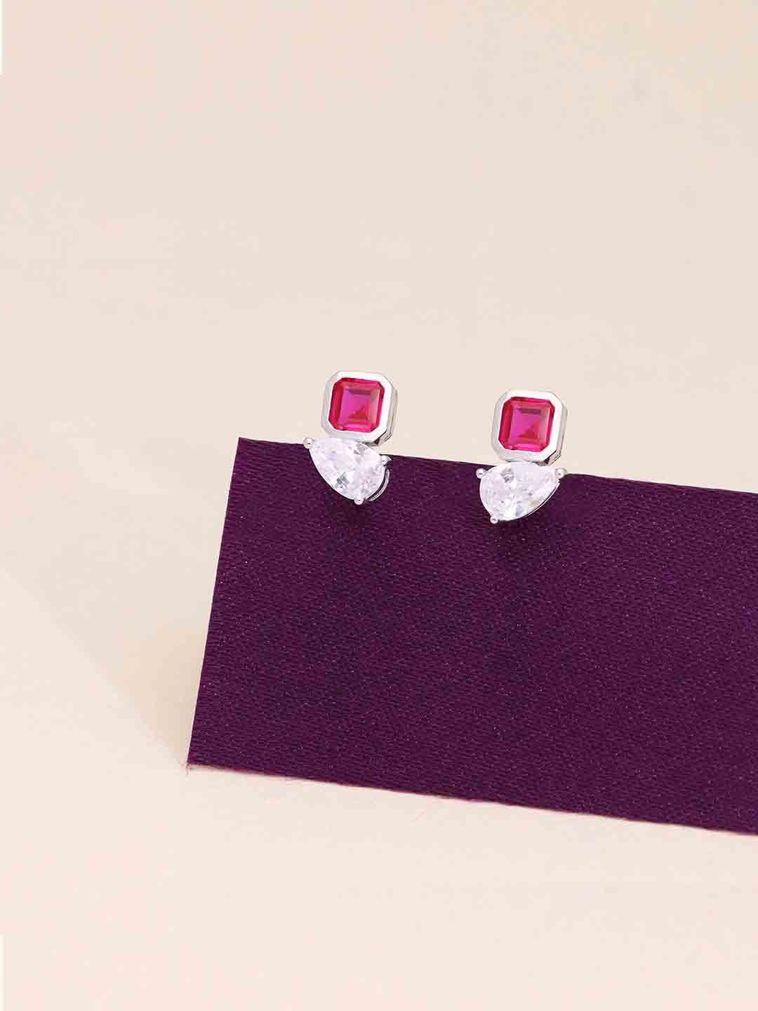 

KAI JEWEL 92.5 Sterling Silver Rhodium-Plated Cubic Zirconia Studs