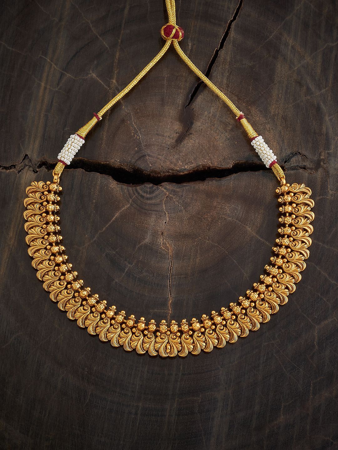 

Kushal's Fashion Jewellery Gold-Plated Antique Necklace
