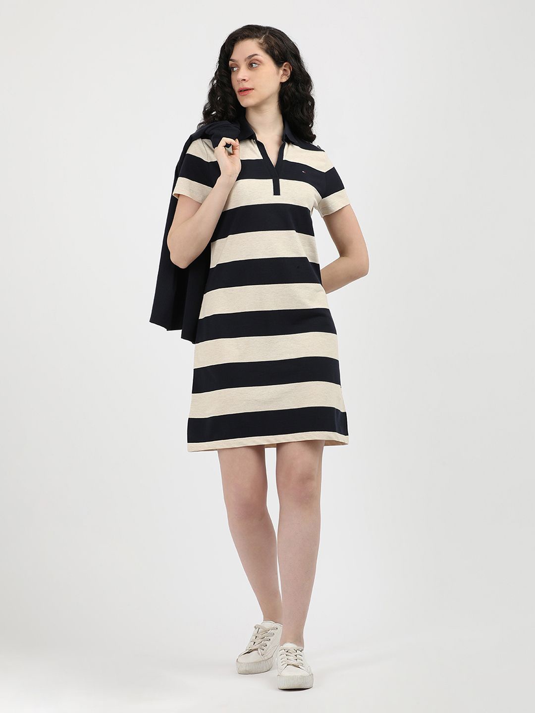 

Tommy Hilfiger Striped T-shirt Dress, Beige