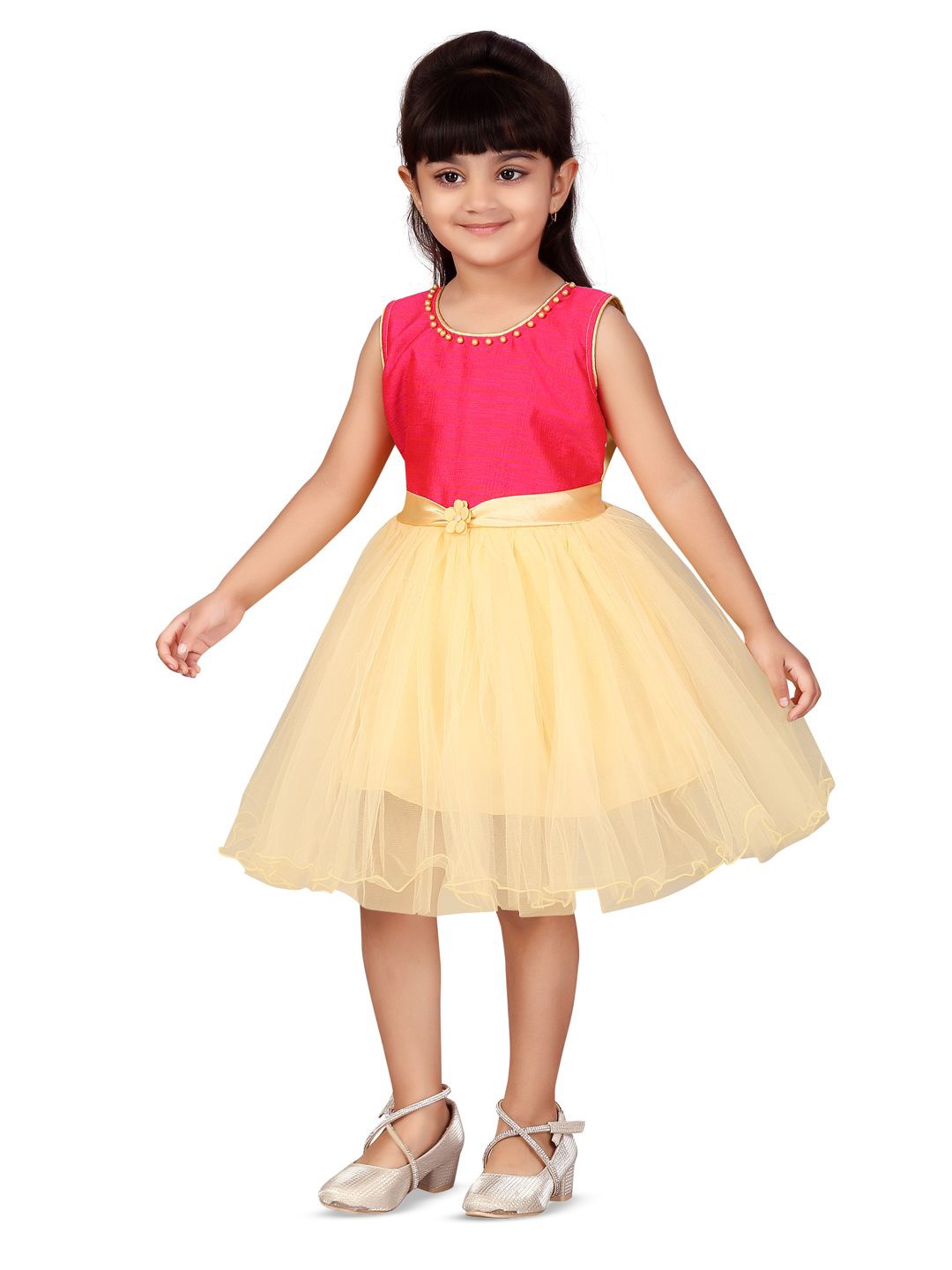 

BAESD Net Fit & Flare Dress, Pink