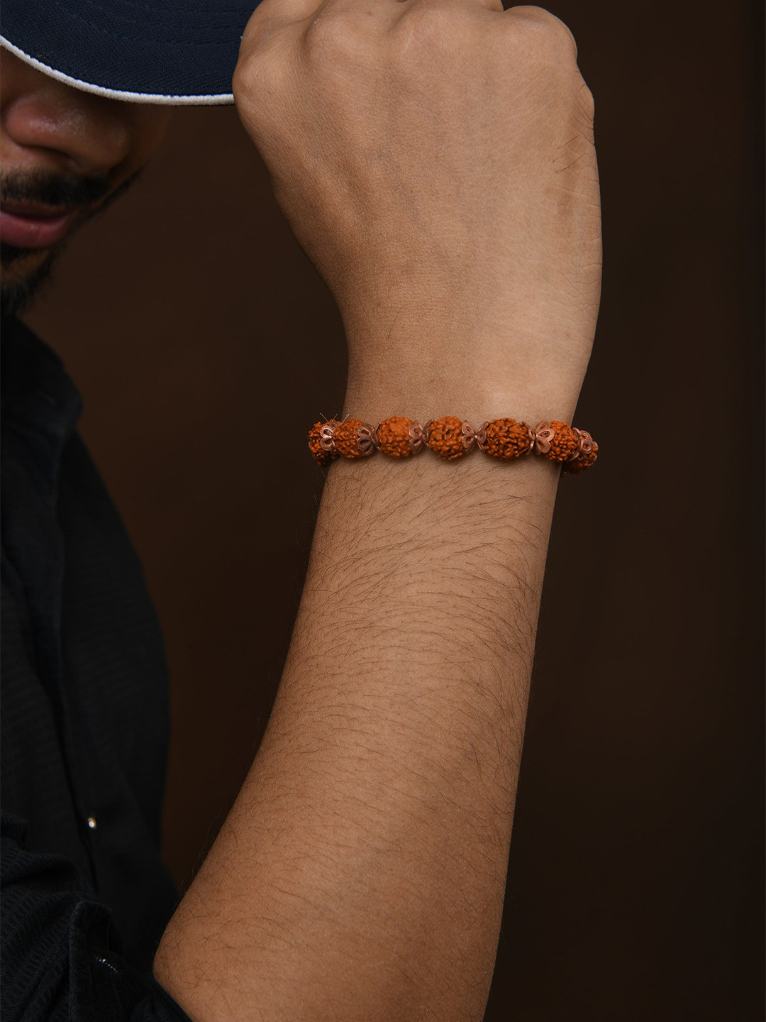 

Totapari Wraparound Rudraksha Bracelet, Copper