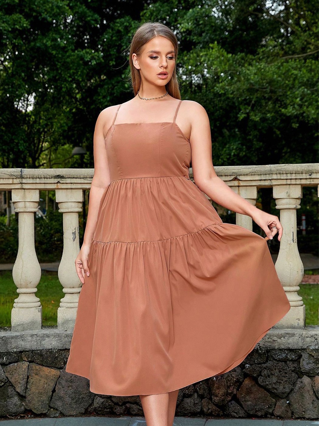 

StyleCast Bodycon Maxi Dress, Brown