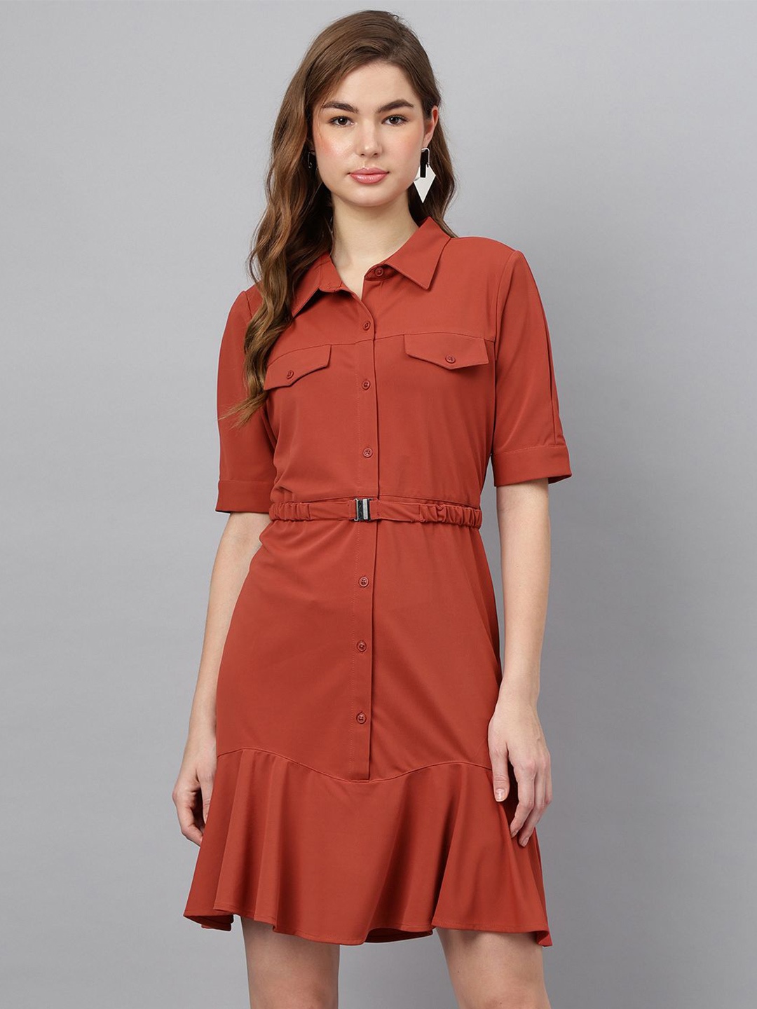 

Latin Quarters A-Line Dress, Rust