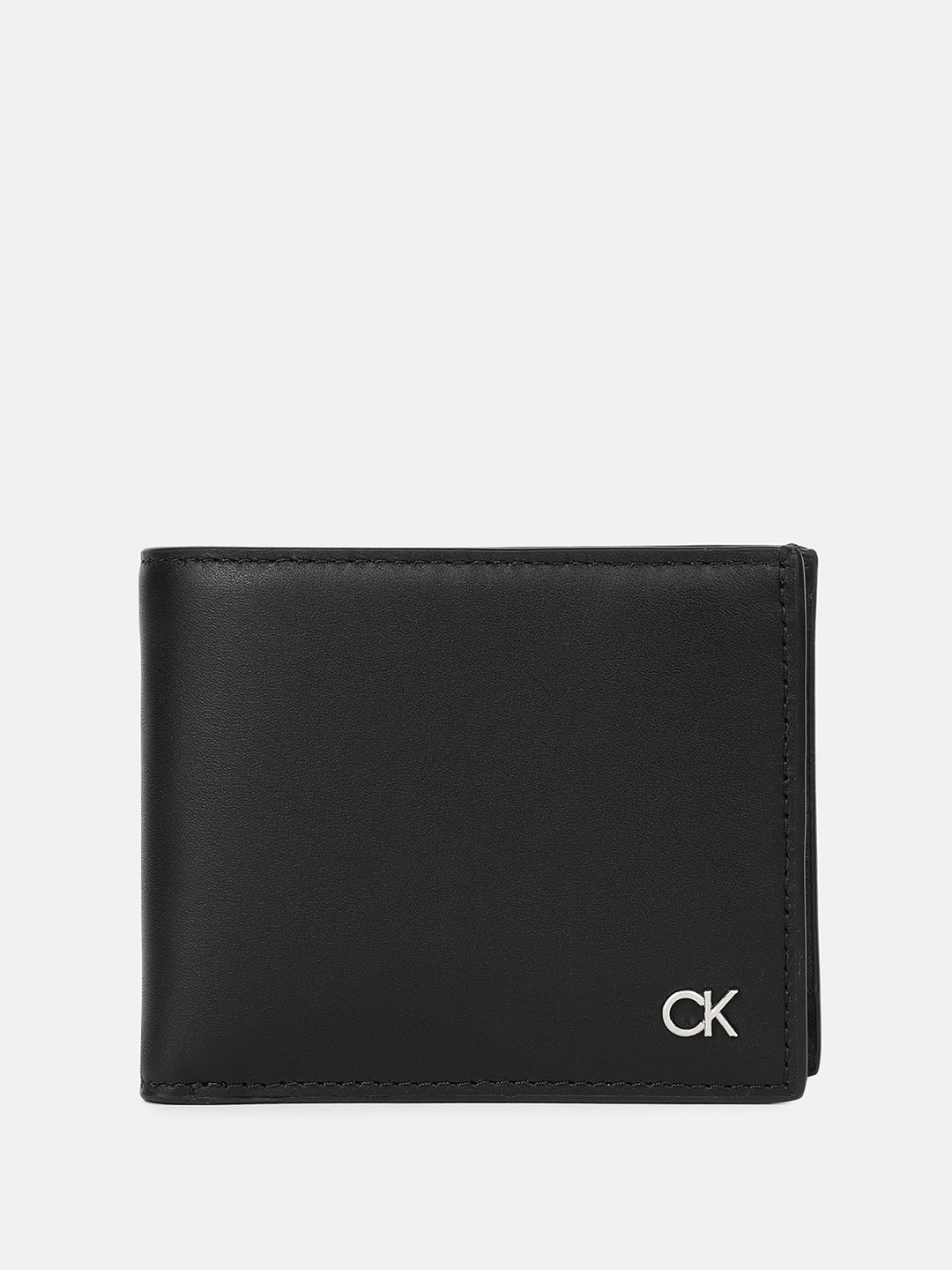 

Calvin Klein Men Leather Two Fold Wallet, Black