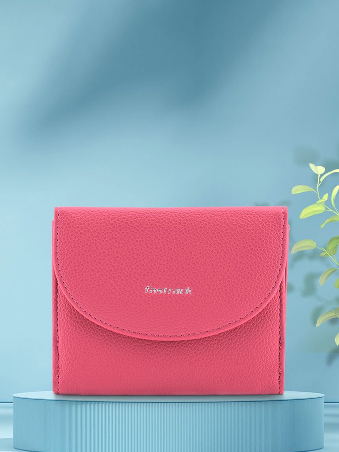 

Fastrack Women Textured PU Wallet, Pink
