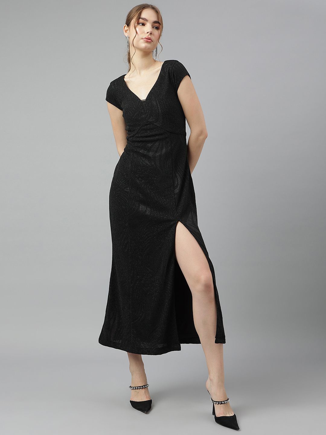 

Latin Quarters A-Line Maxi Dress, Black