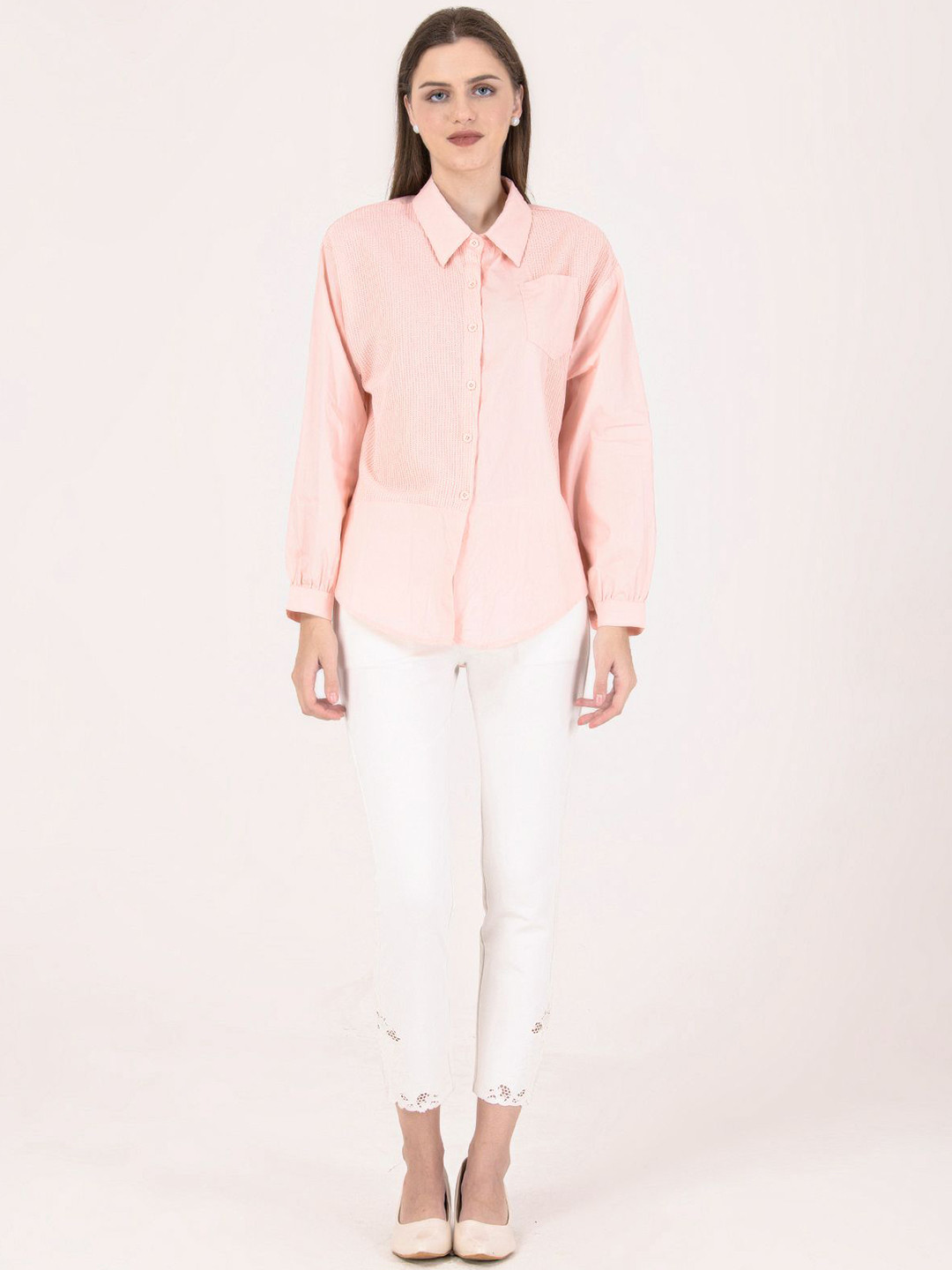 

Albion By CnM Cotton Shirt Style Top, Pink