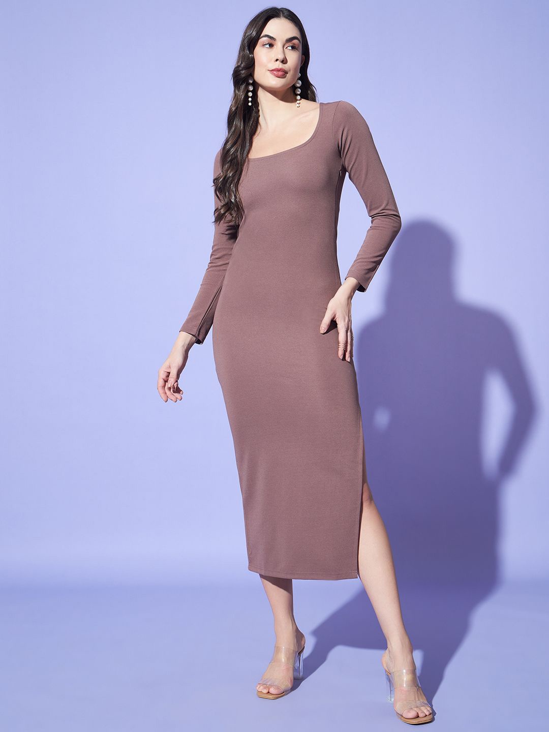 

Trend Arrest Bodycon Maxi Dress, Brown