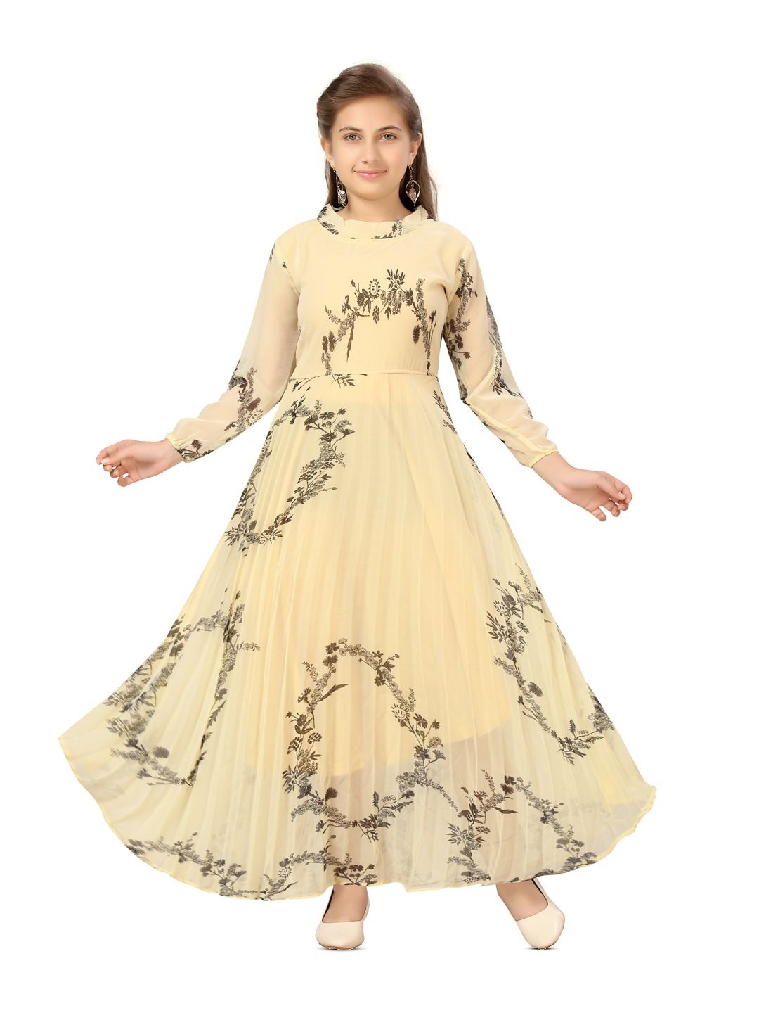 

BAESD Floral Georgette Maxi Dress, Green