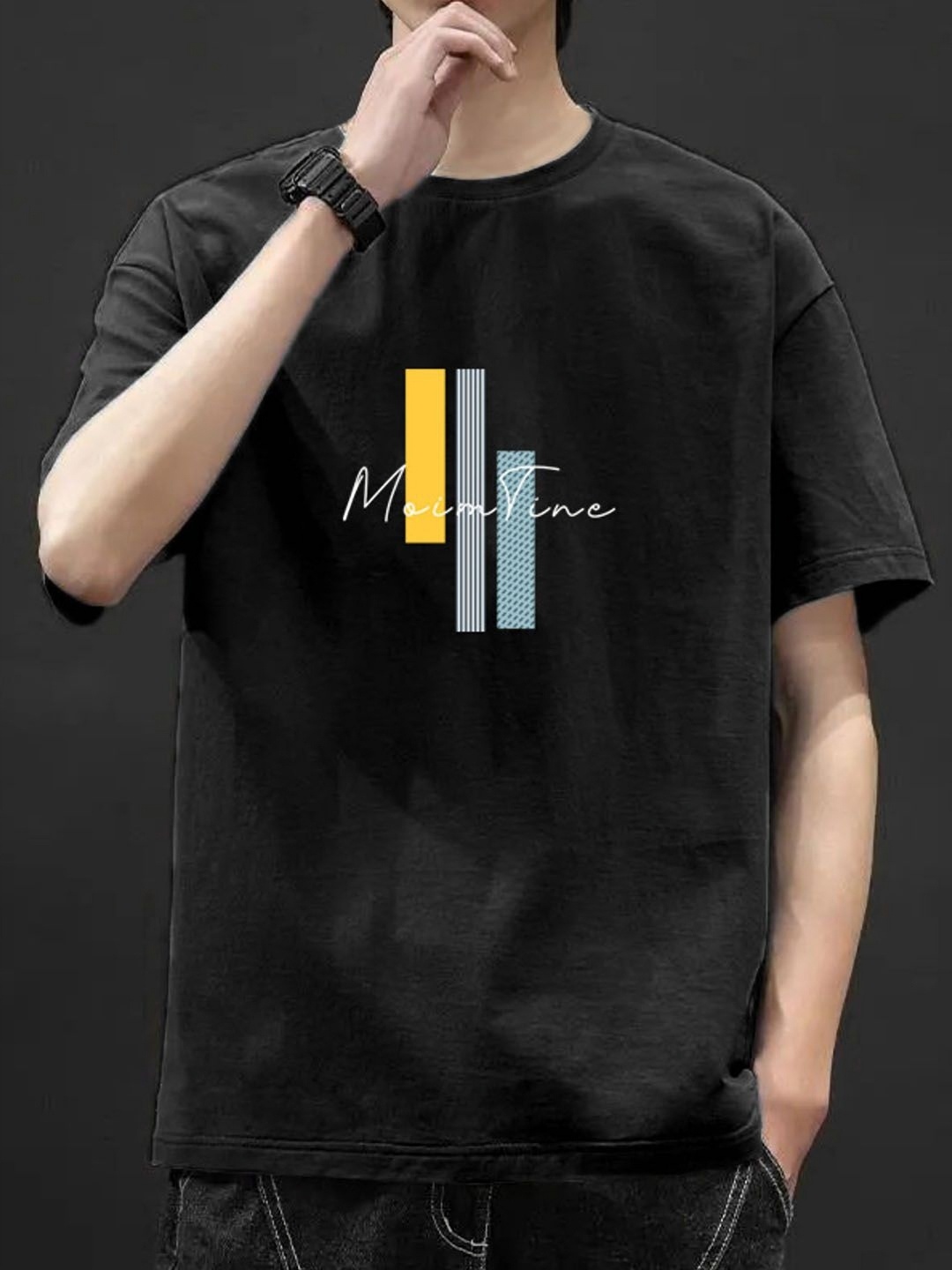 

StyleCast Men Typography Printed Pockets T-shirt, Black