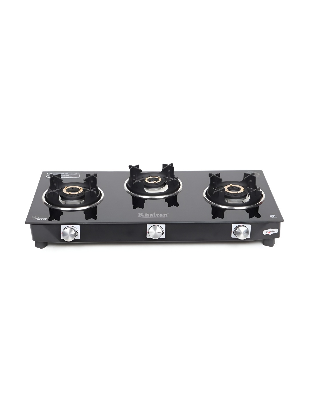 

Khaitan Black Glass 3 Burner Manual Gas Stove
