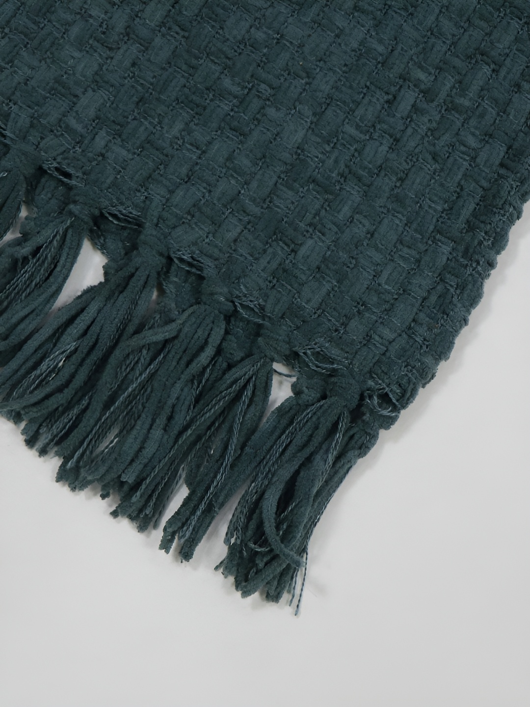 

BELLA TRUE Sea Green Self-Design Throw Blanket