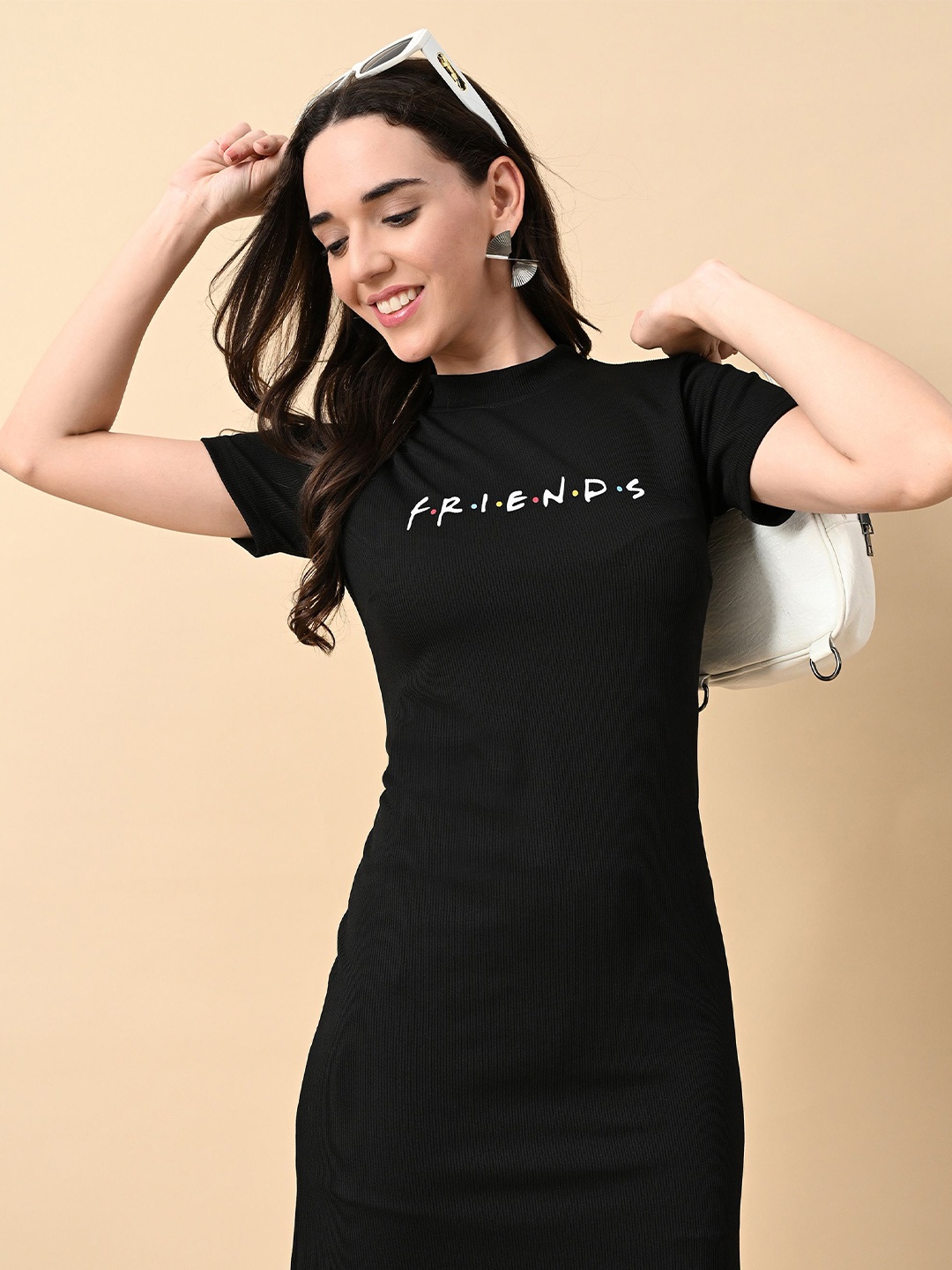 

IUGA Bodycon Dress, Black