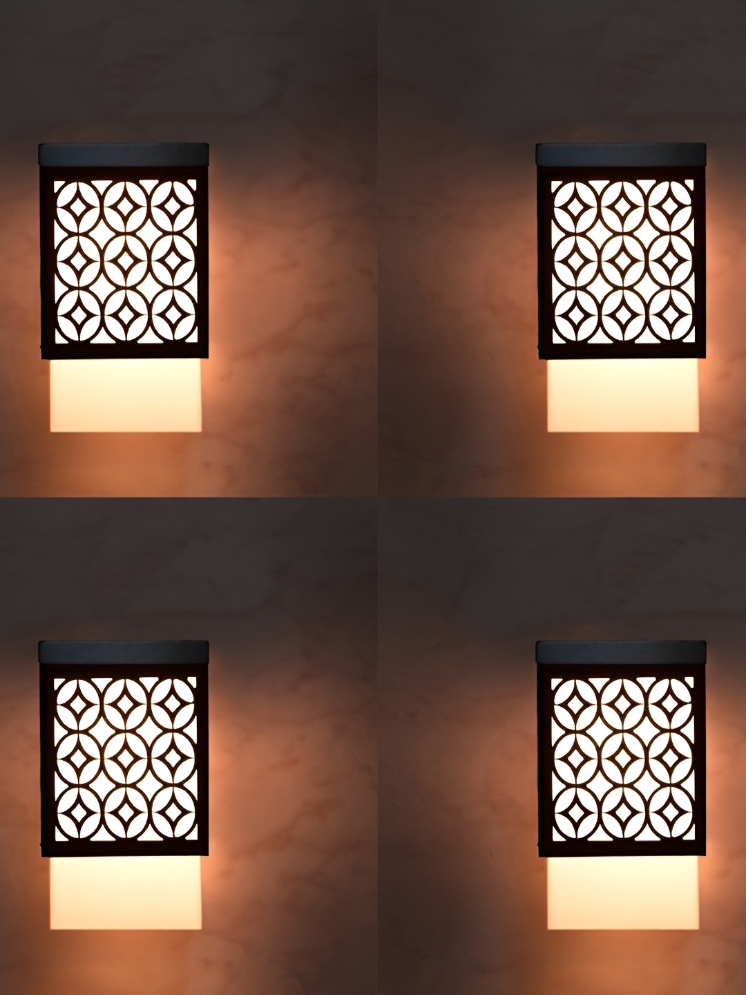 

Afast Black & White 4 Pieces Geometric Pattern Rectangle Wooden Ceiling Lamp