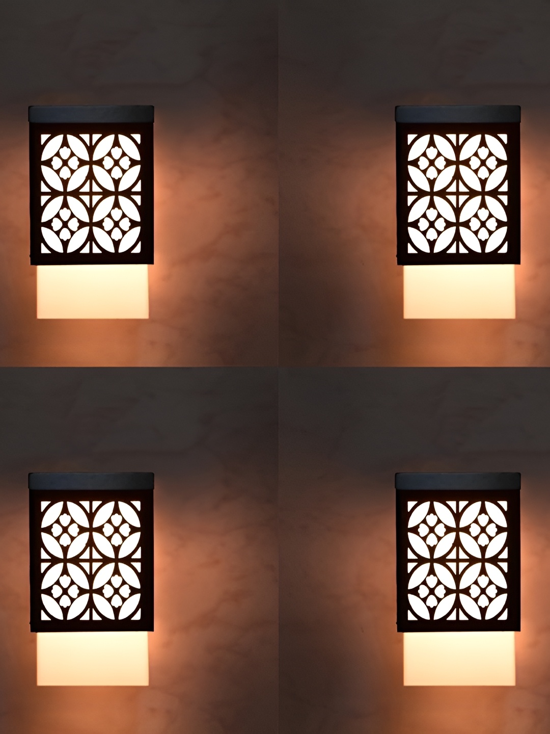 

Afast Black & White 4 Pieces Floral Pattern Rectangle Wooden Ceiling Lamp