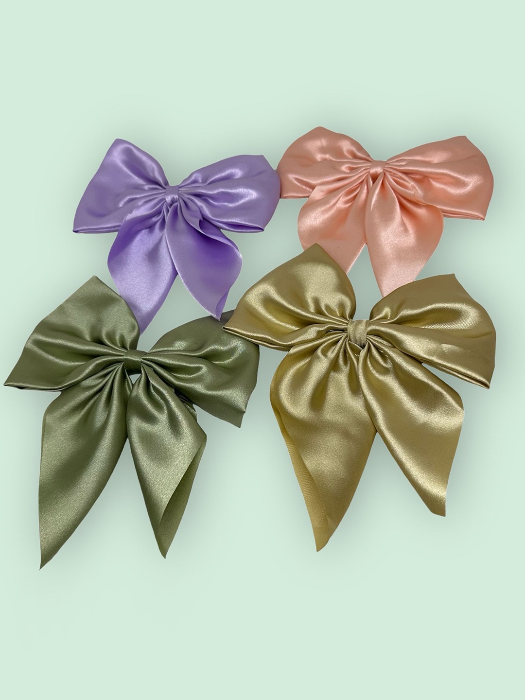 

Samsara Couture Girls Set of 4 Alligator Hair Clips, Green