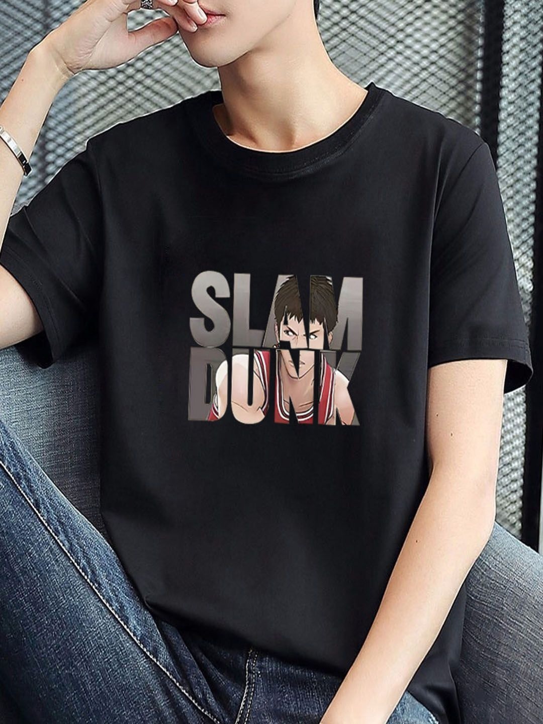 

StyleCast Men Printed V-Neck T-shirt, Black