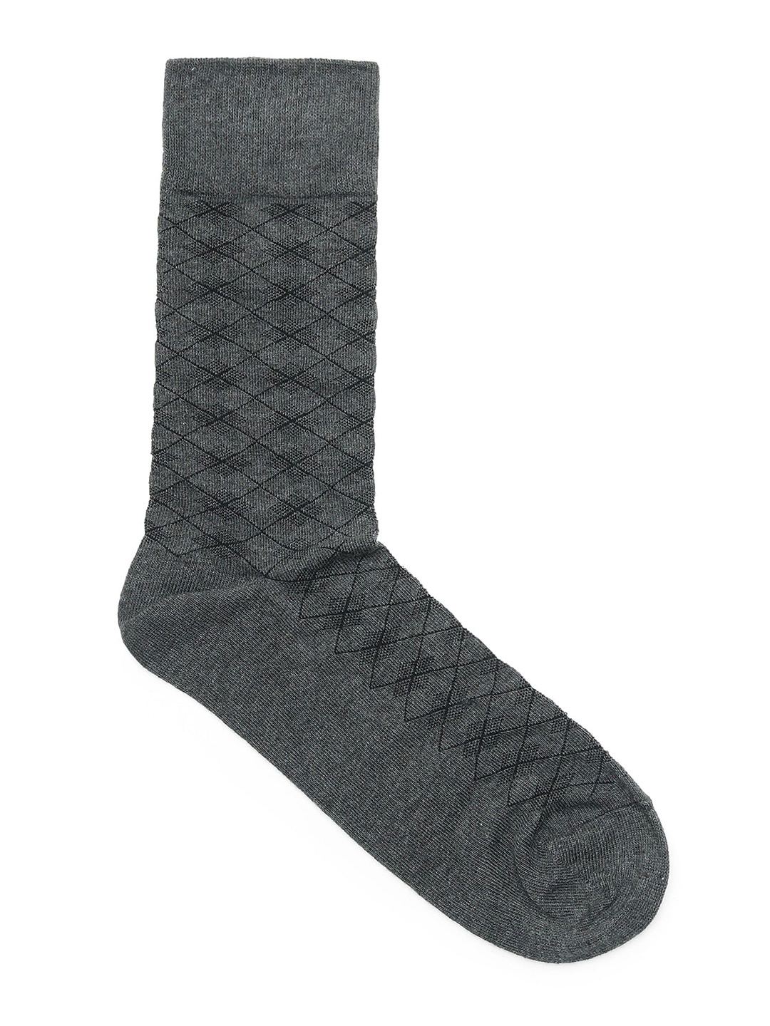 

Arrow Men Checked Pure Cotton Calf-Length Socks, Grey