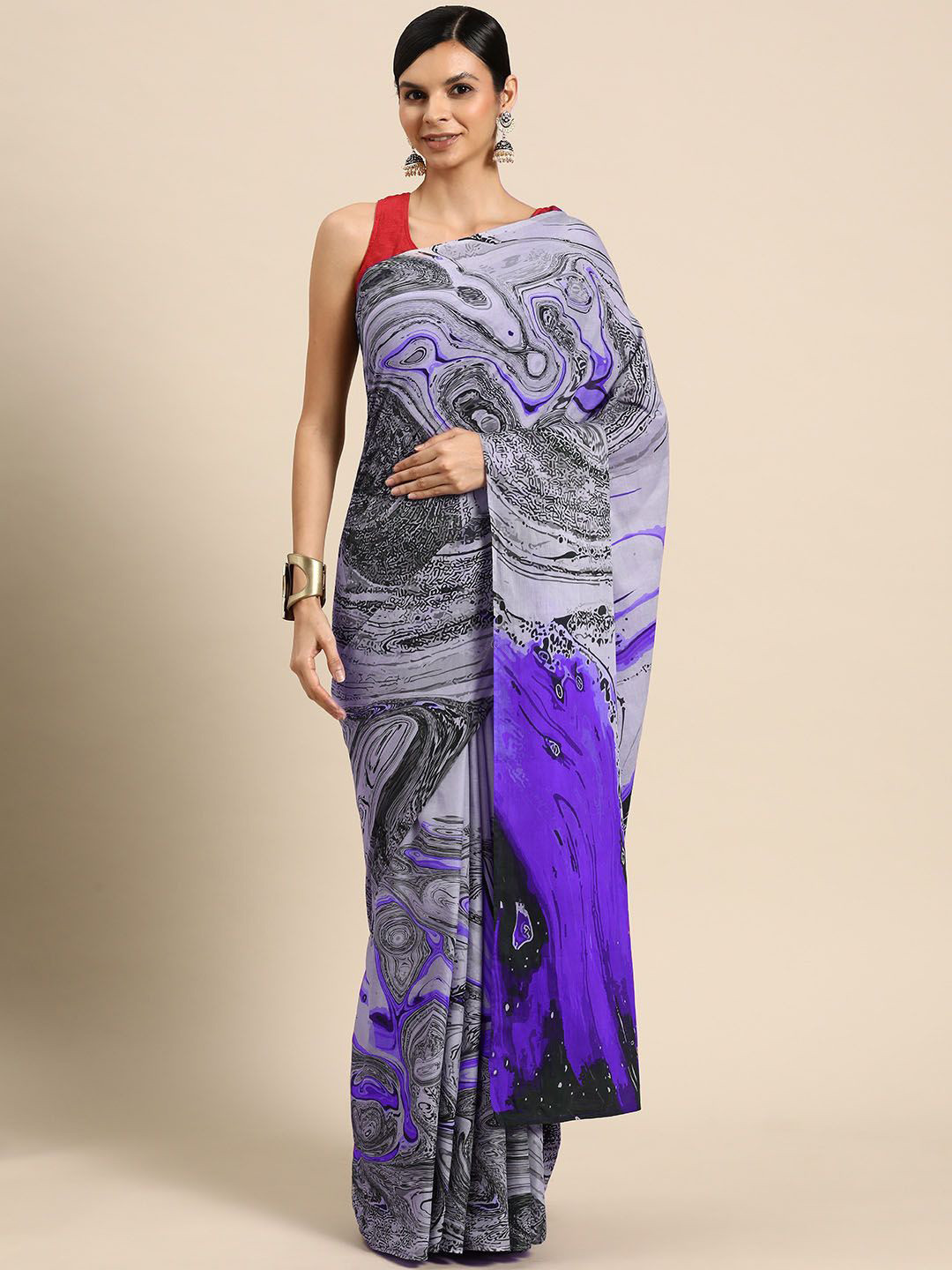 

BUTA BUTI Pure Cotton Saree, Blue