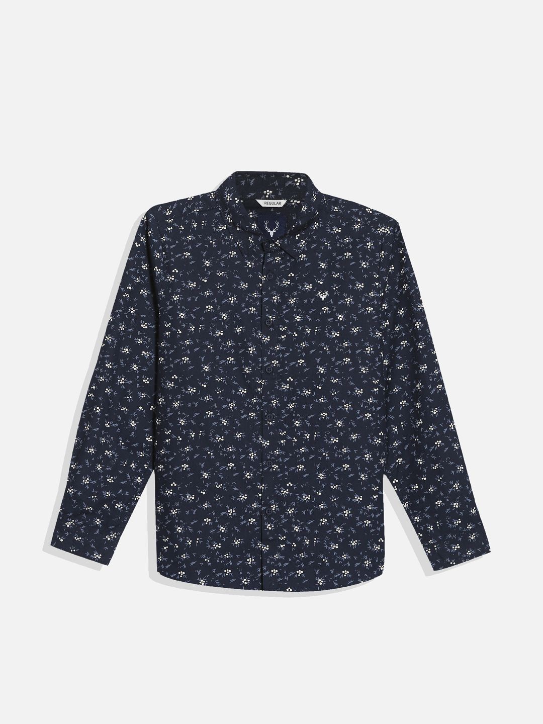 

Allen Solly Junior Boys Floral Printed Cotton Casual Shirt, Navy blue