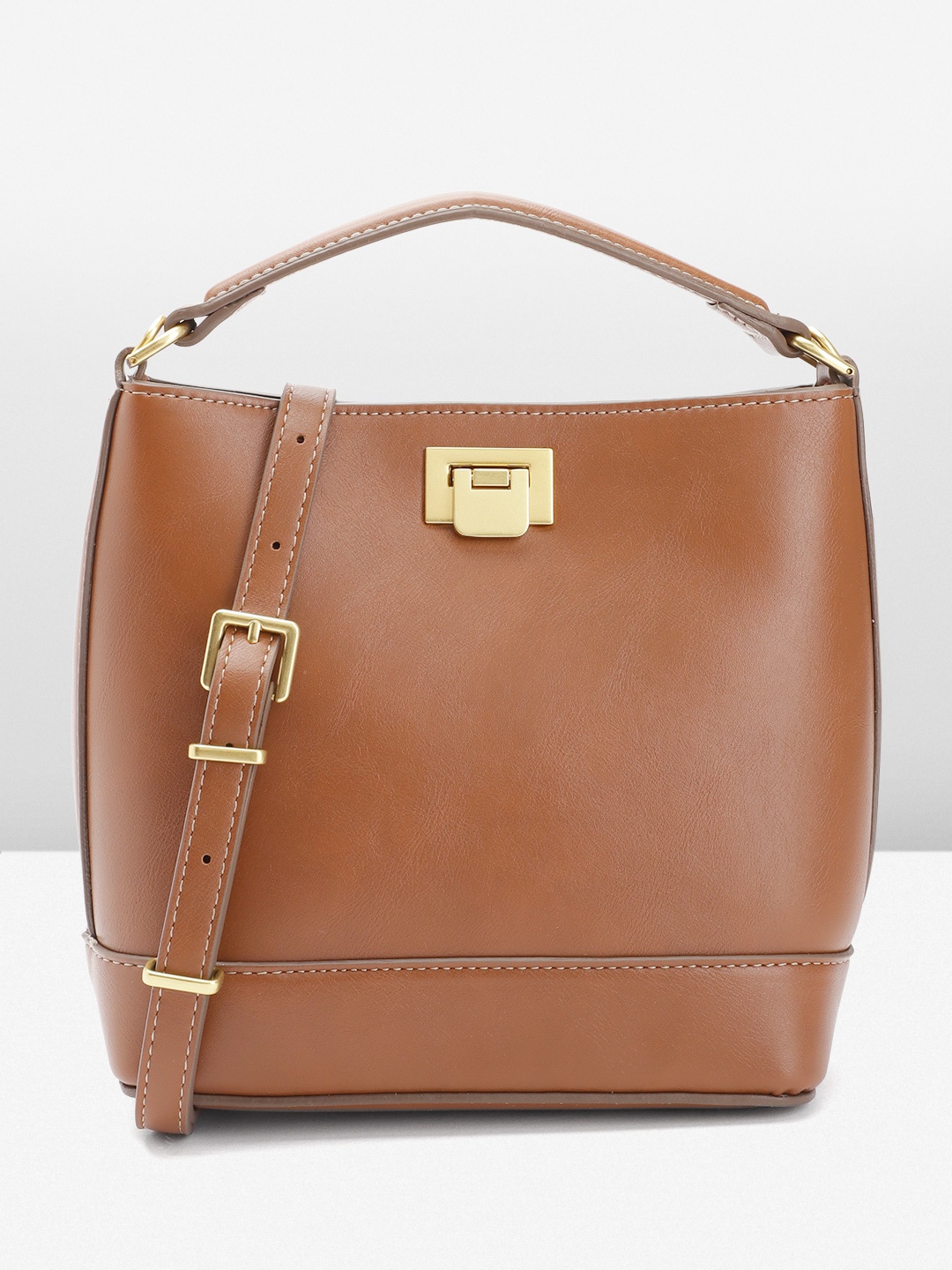 

MANGO Handheld Bag, Brown