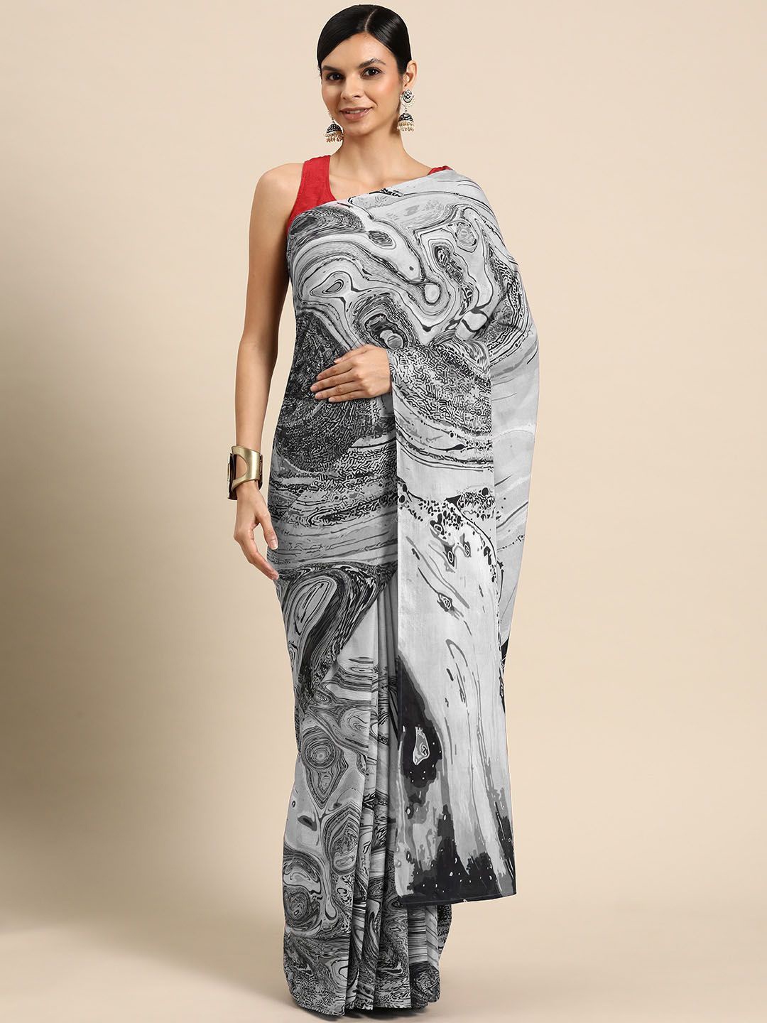 

BUTA BUTI Pure Cotton Saree, Grey