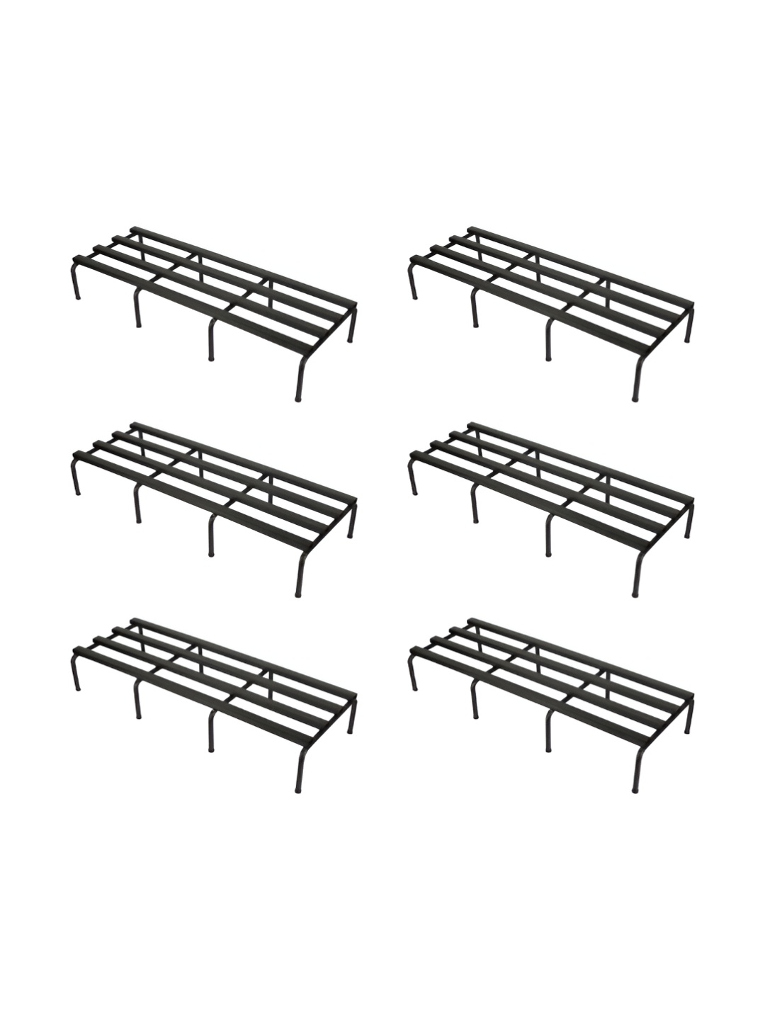 

DECOWORLD Black 6 Pieces Metal Planter Stands