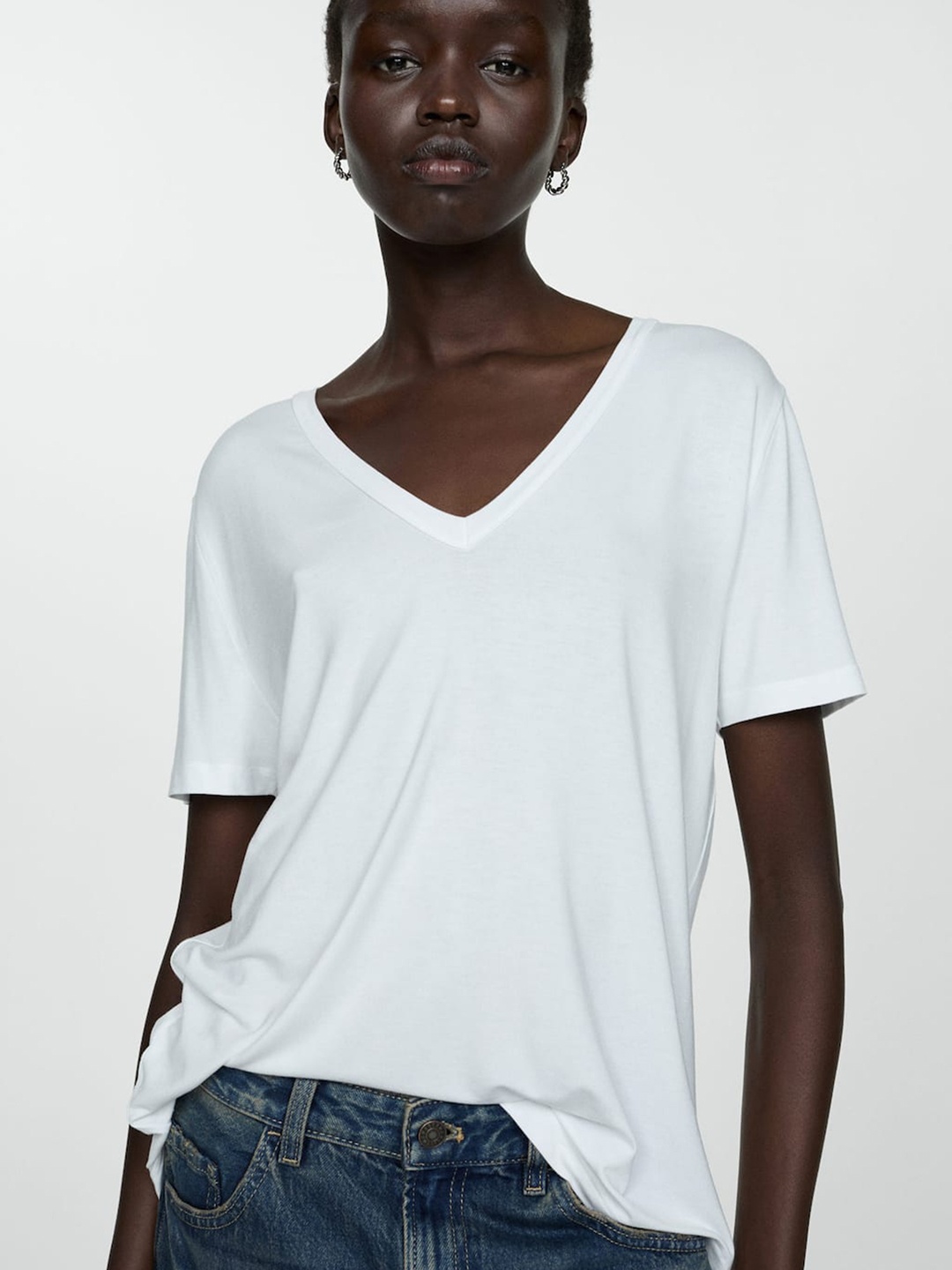 

MANGO Women T-shirt, White