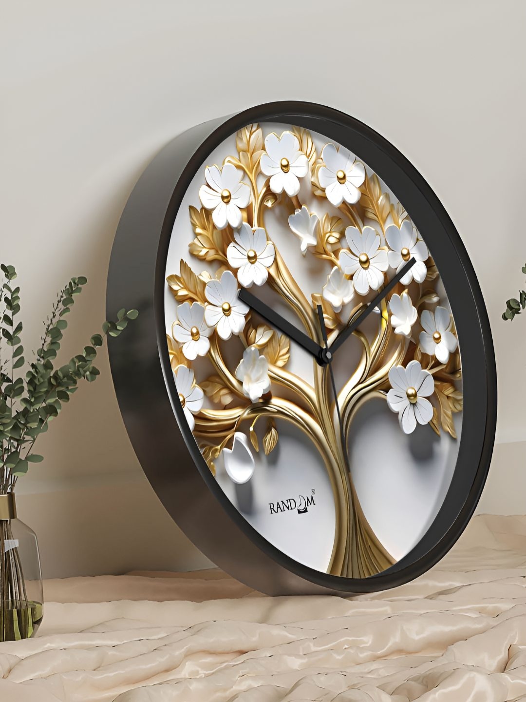 

RANDOM Black & White Printed Contemporary Analogue Round Wall Clock