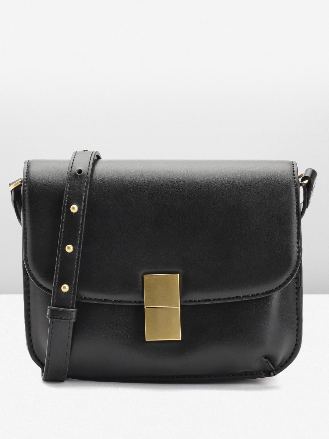 

MANGO Structured Sling Bag, Black