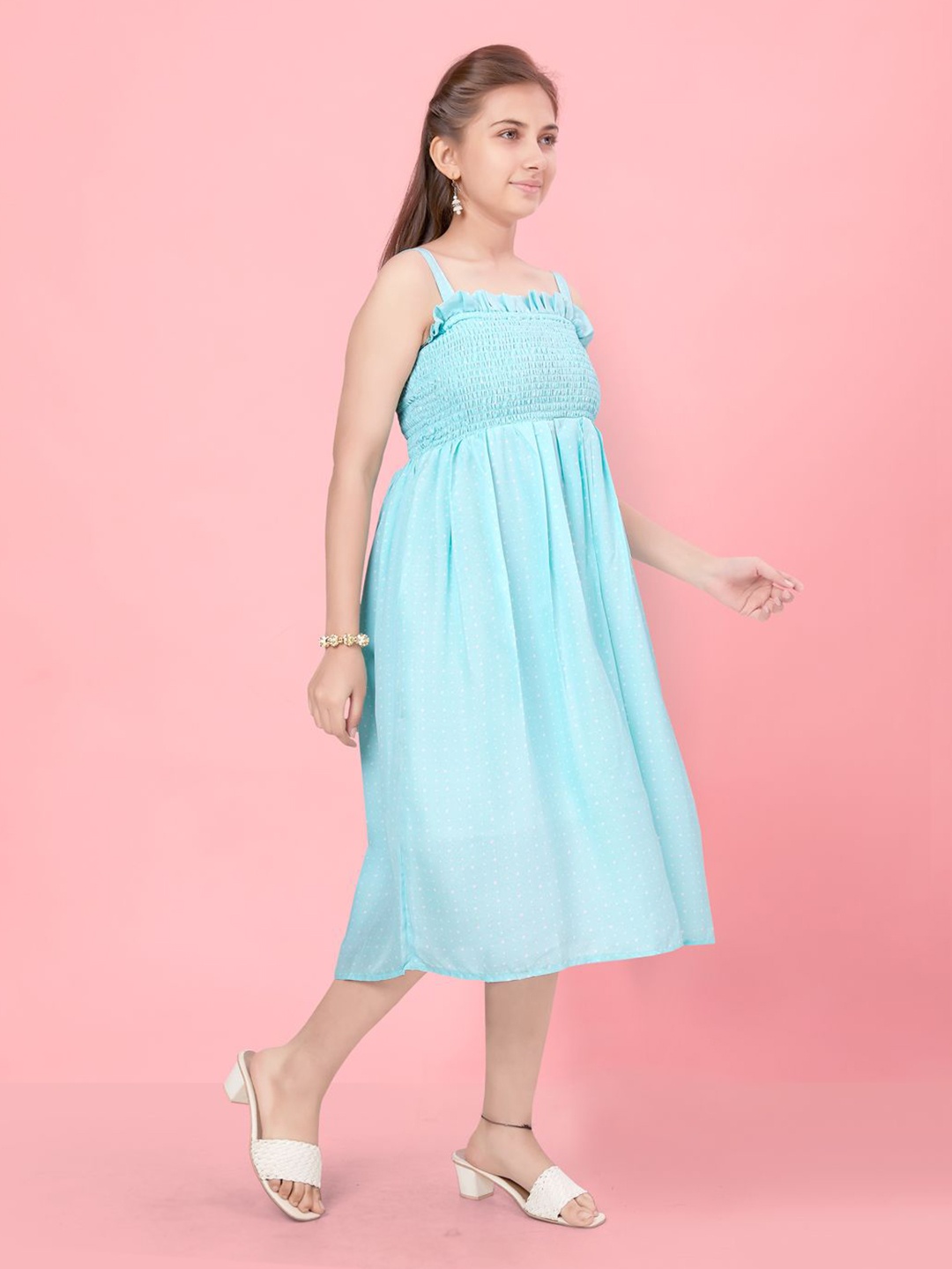 

BAESD A-Line Midi Dress, Turquoise blue