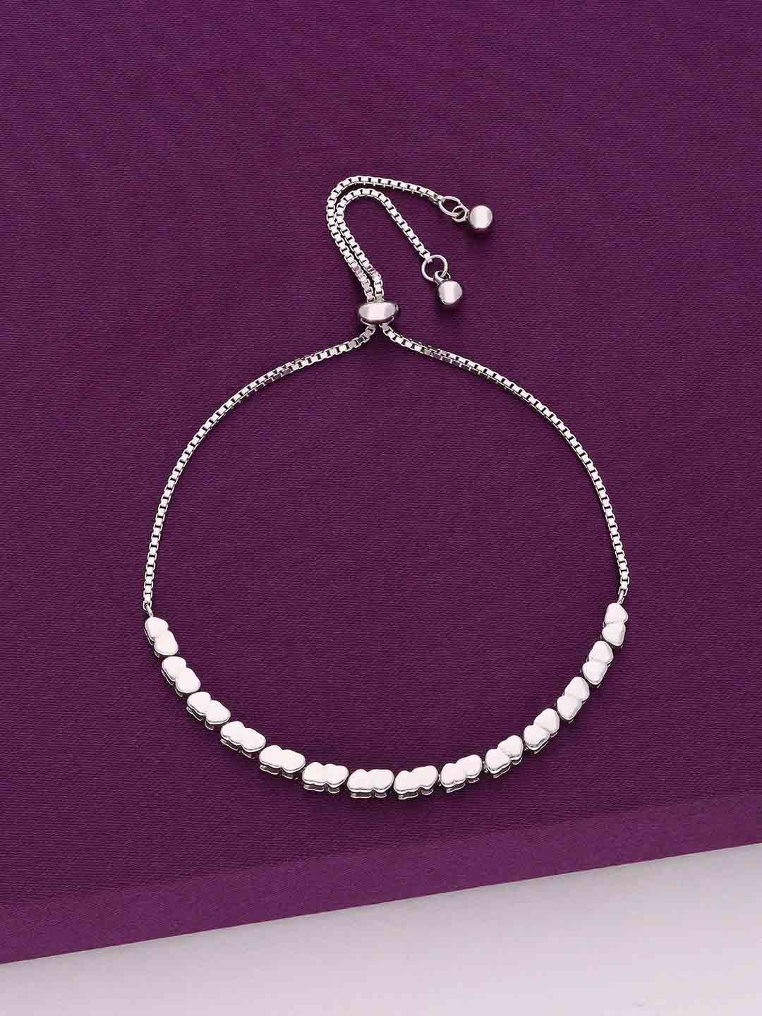 

KAI JEWEL 925 Sterling Silver Rhodium-Plated Wraparound Bracelet