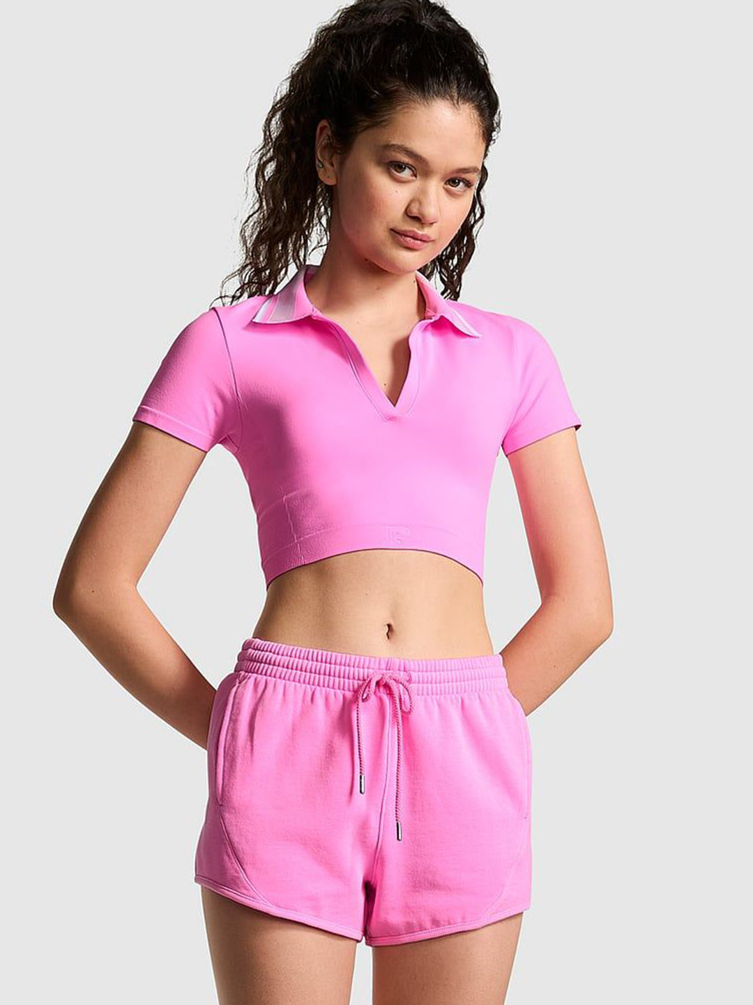 

Victoria's Secret PINK Curved Hem Relaxed Fit Shorts