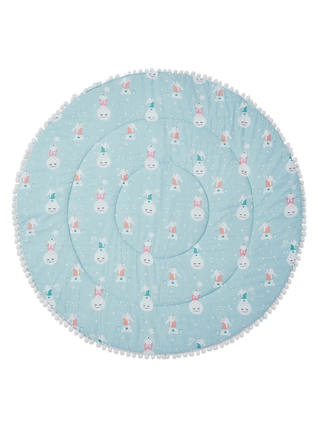 

haus & kinder Infants Cotton Printed Baby Bed Set, Blue