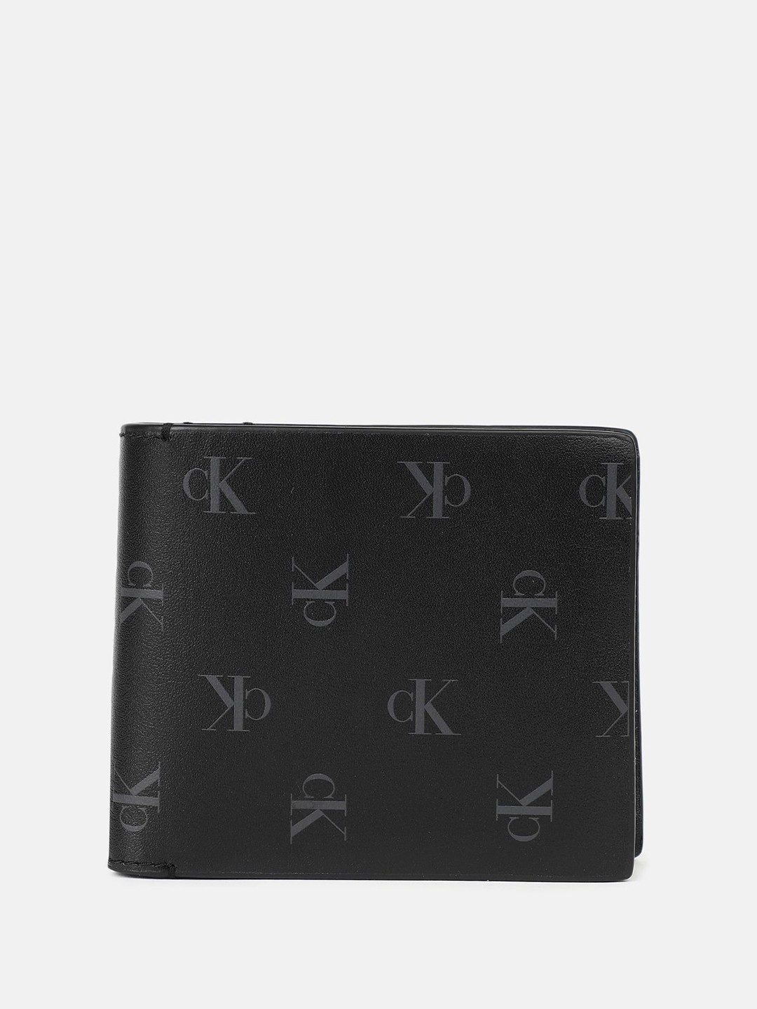 

Calvin Klein Men Printed Leather Two Fold Wallet, Black
