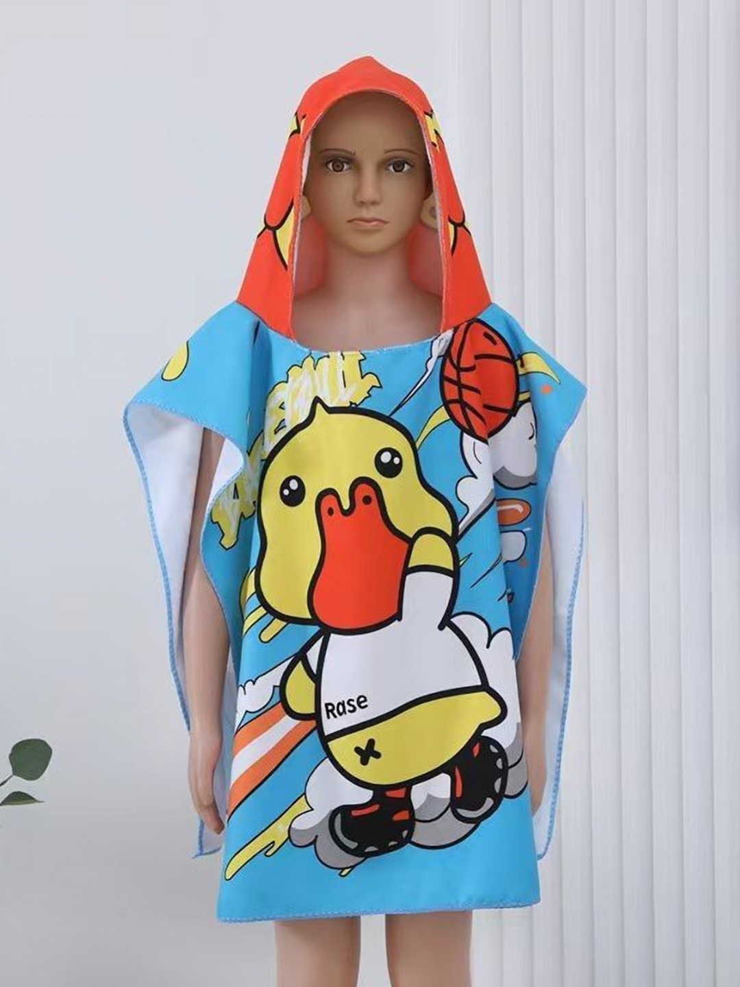

Butterthief Blue & Yellow Printed Cotton 210 GSM Poncho Bath Towel