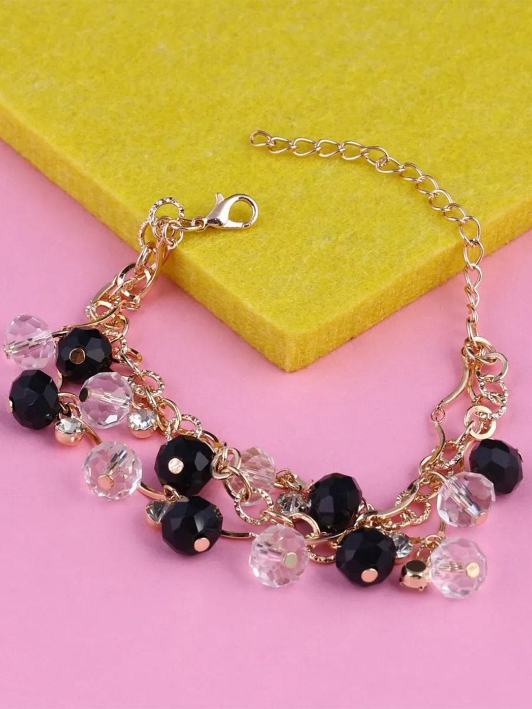

Jewelz Gold-Plated Crystal Studded Wraparound Bracelet