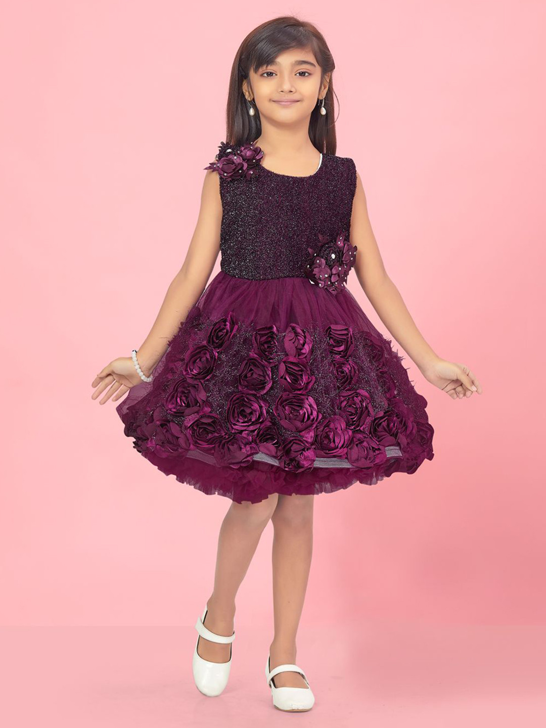 

BAESD Net Fit & Flare Dress, Purple