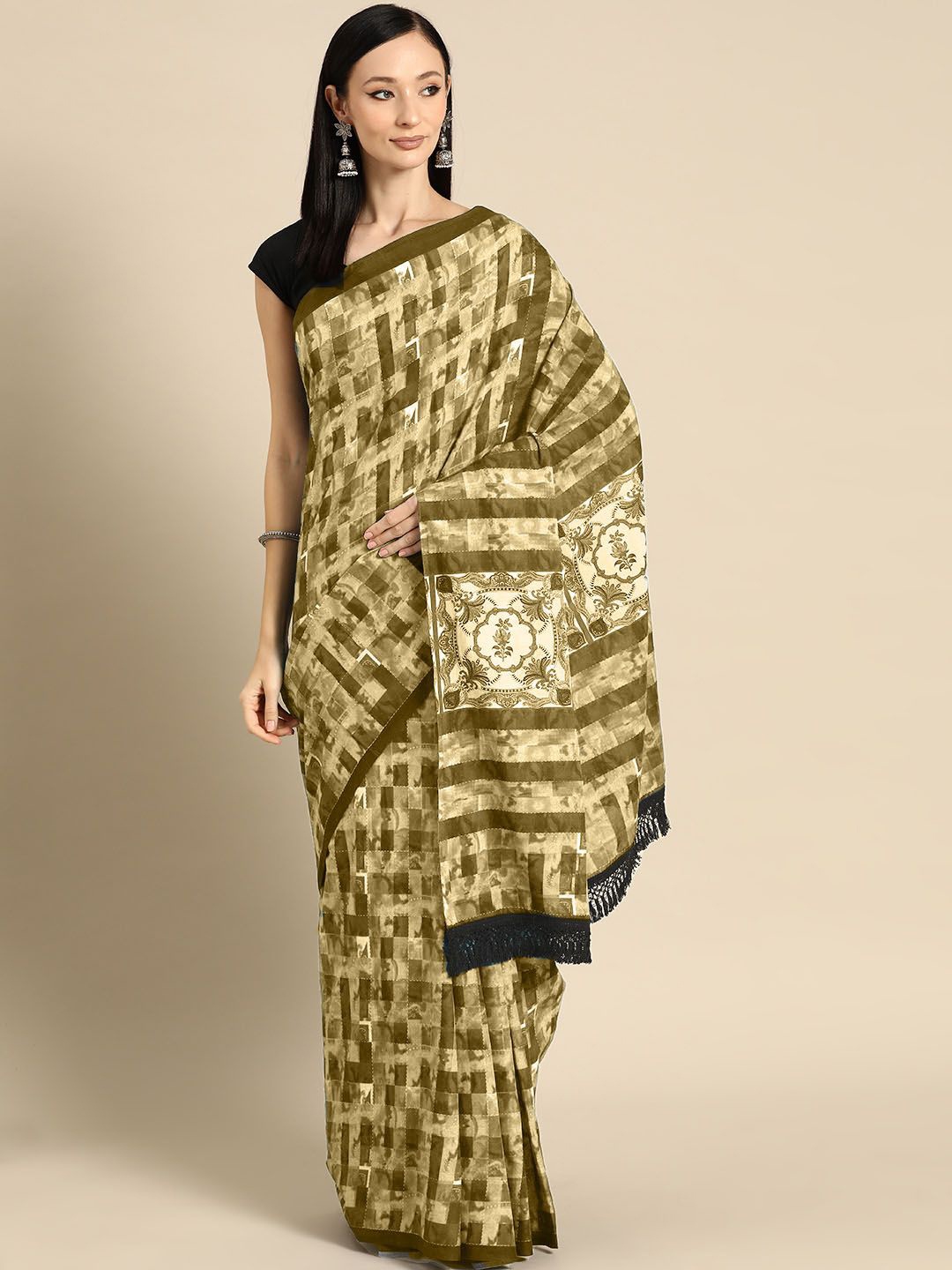 

BUTA BUTI Pure Cotton Saree, Yellow