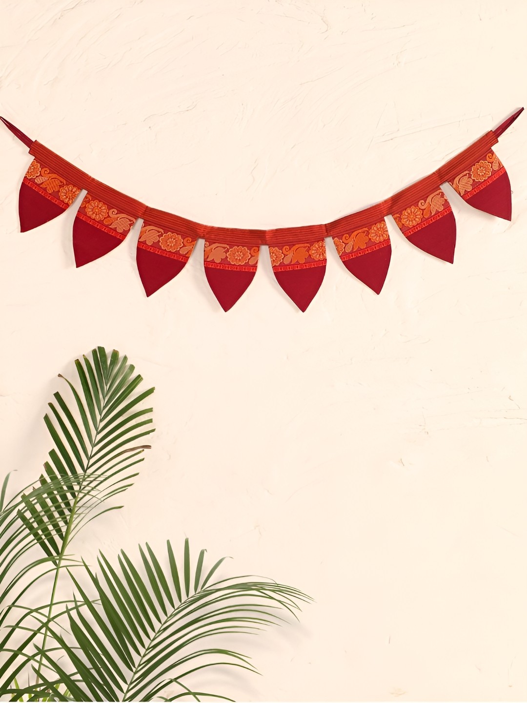

Peepul Tree Maroon & Orange Toran Festive Decor